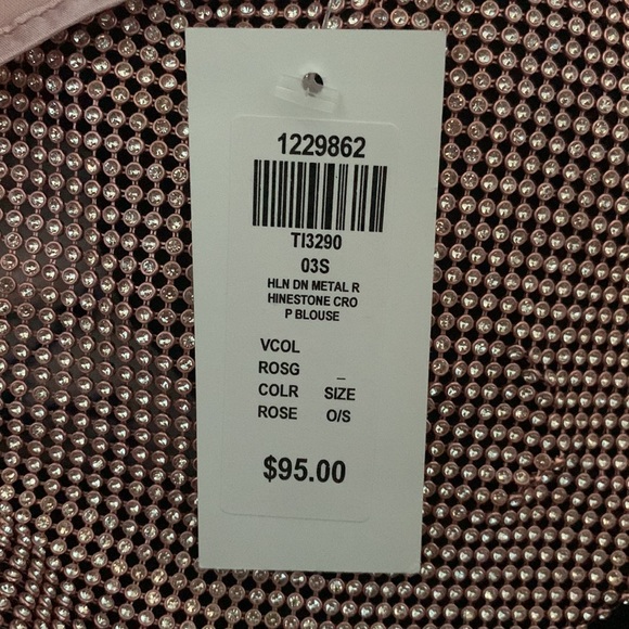 Rose gold Backless Halter Neck Rhinestone Top - Picture 2 of 3